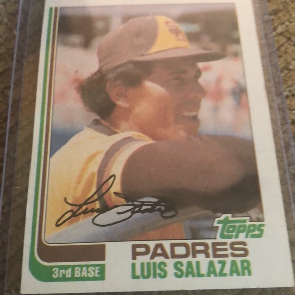 1982 Luis Salazar Topps baseball card - Picture 3 of 3